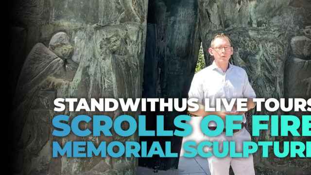 Scrolls of Fire Memorial Sculpture