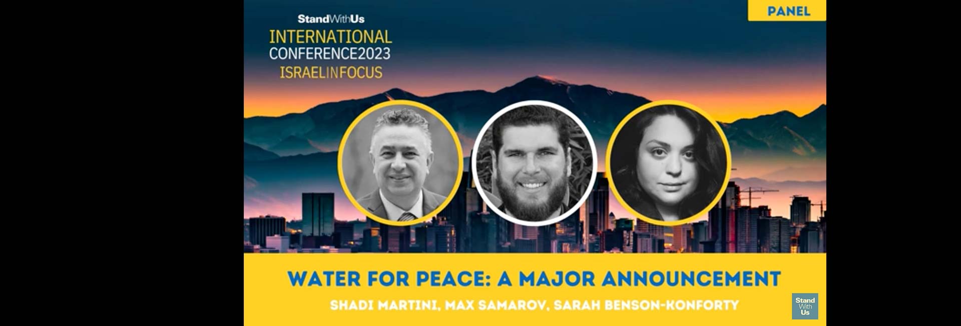 StandWithUs International Conference 2023: Water For Peace — A Major Announcement